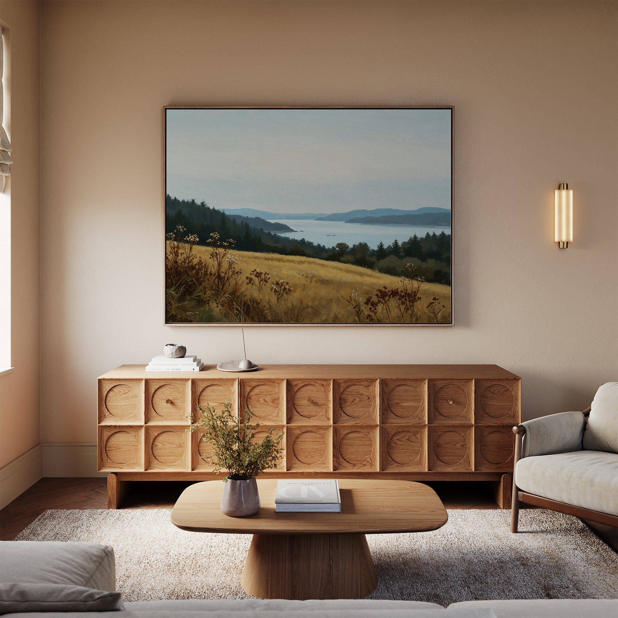 Whispers of the Hush Lands Canvas Print – neutral-toned vintage canvas wall art print by Aspire Prints