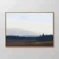 Whispering Pines at Dawn – blue vintage canvas wall art print by Aspire Prints