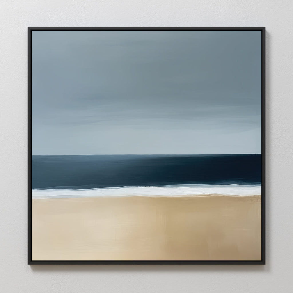 Where the Tide Breathes – blue coastal canvas wall art print by Aspire Prints