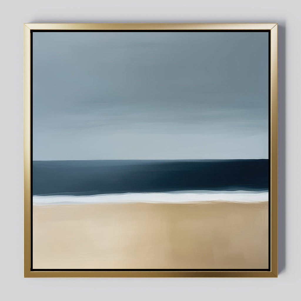 Where the Tide Breathes – blue coastal canvas wall art print by Aspire Prints