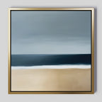 Where the Tide Breathes – blue coastal canvas wall art print by Aspire Prints