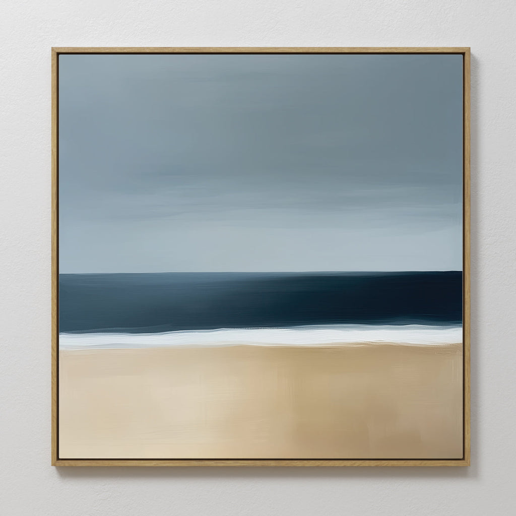 Where the Tide Breathes – blue coastal canvas wall art print by Aspire Prints
