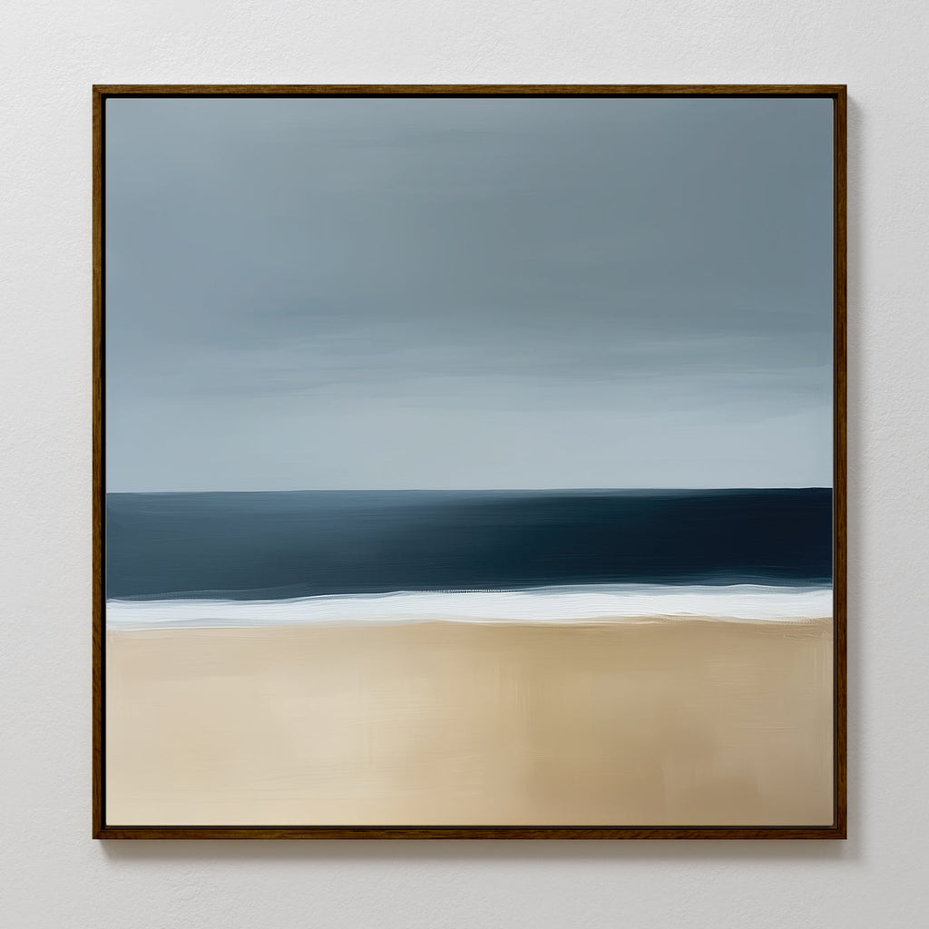 Where the Tide Breathes – blue coastal canvas wall art print by Aspire Prints