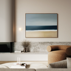 Where the Tide Whispers – blue coastal canvas wall art print by Aspire Prints