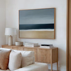 Where the Tide Whispers – blue coastal canvas wall art print by Aspire Prints