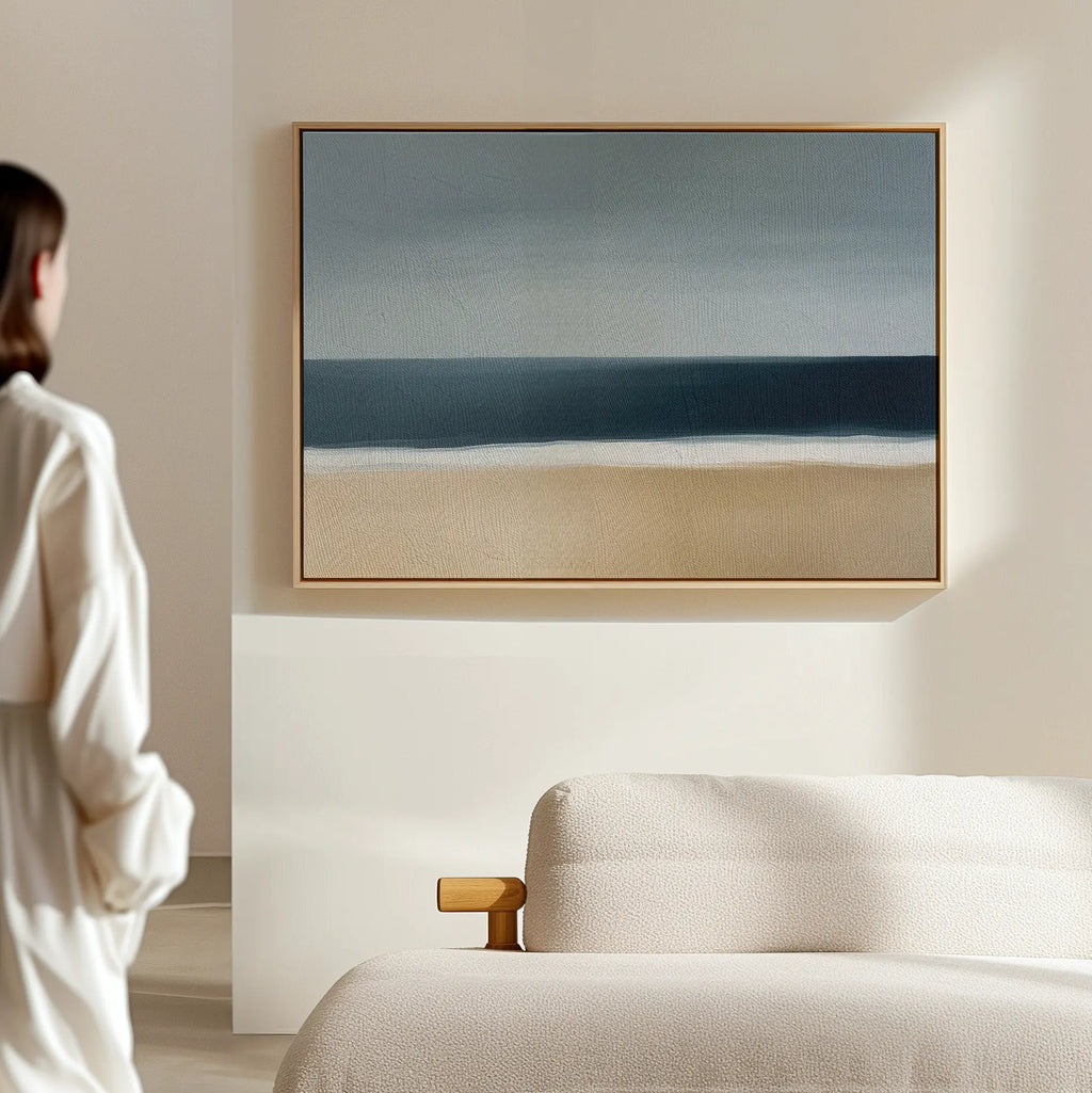 Where the Tide Whispers – blue coastal canvas wall art print by Aspire Prints