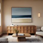 Where the Tide Whispers – blue coastal canvas wall art print by Aspire Prints