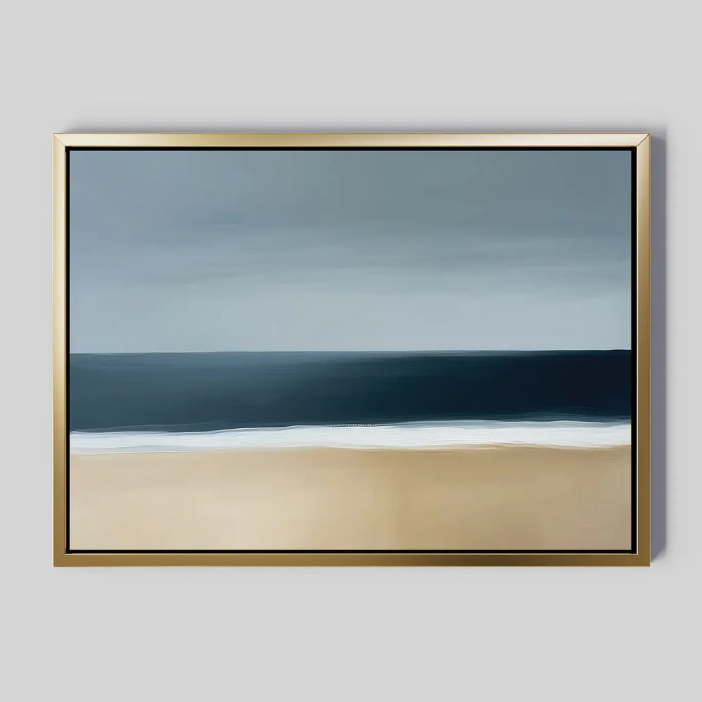 Where the Tide Whispers – blue coastal canvas wall art print by Aspire Prints