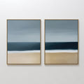 Where the Tide Meets Sand – Set of 2 Canvas Prints set of 2 – neutral-toned coastal canvas wall art by Aspire Prints