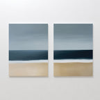 Where the Tide Meets Sand – Set of 2 Canvas Prints set of 2 – neutral-toned coastal canvas wall art by Aspire Prints