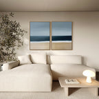 Where the Tide Meets Sand – Set of 2 Canvas Prints set of 2 – neutral-toned coastal canvas wall art by Aspire Prints