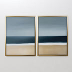Where the Tide Meets Sand – Set of 2 Canvas Prints set of 2 – neutral-toned coastal canvas wall art by Aspire Prints