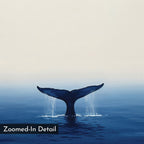 Leviathan's Lullaby – blue botanical canvas wall art print by Aspire Prints