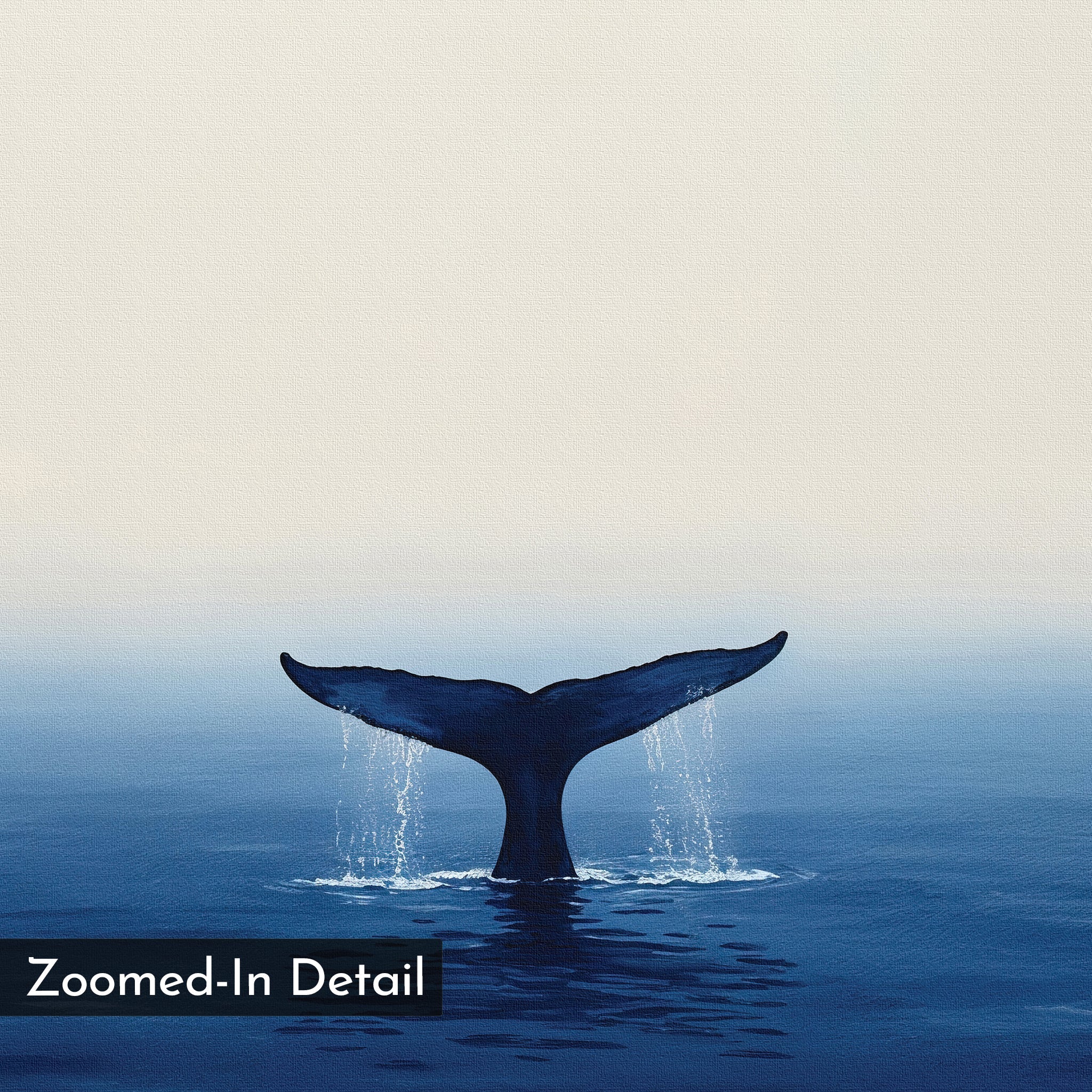 Leviathan's Lullaby – blue botanical canvas wall art print by Aspire Prints