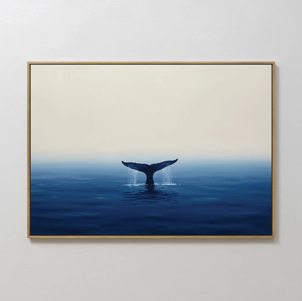 Leviathan's Lullaby – blue botanical canvas wall art print by Aspire Prints