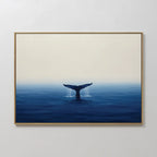 Leviathan's Lullaby – blue botanical canvas wall art print by Aspire Prints
