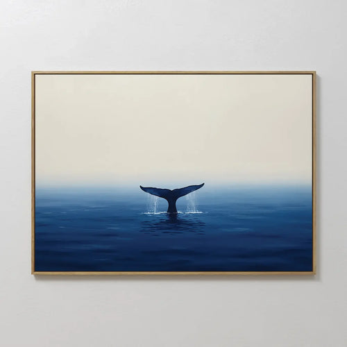 Leviathan's Lullaby – blue botanical canvas wall art print by Aspire Prints