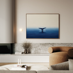 Leviathan's Lullaby – blue botanical canvas wall art print by Aspire Prints