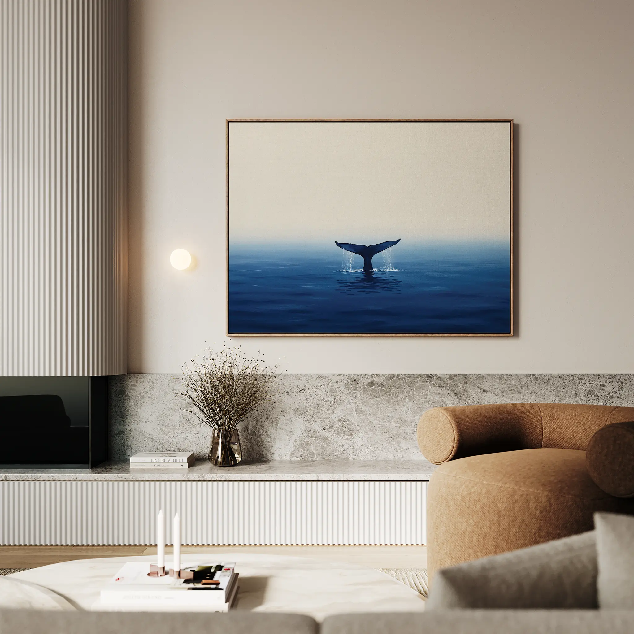 Leviathan's Lullaby – blue botanical canvas wall art print by Aspire Prints