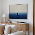 Leviathan's Lullaby – blue botanical canvas wall art print by Aspire Prints