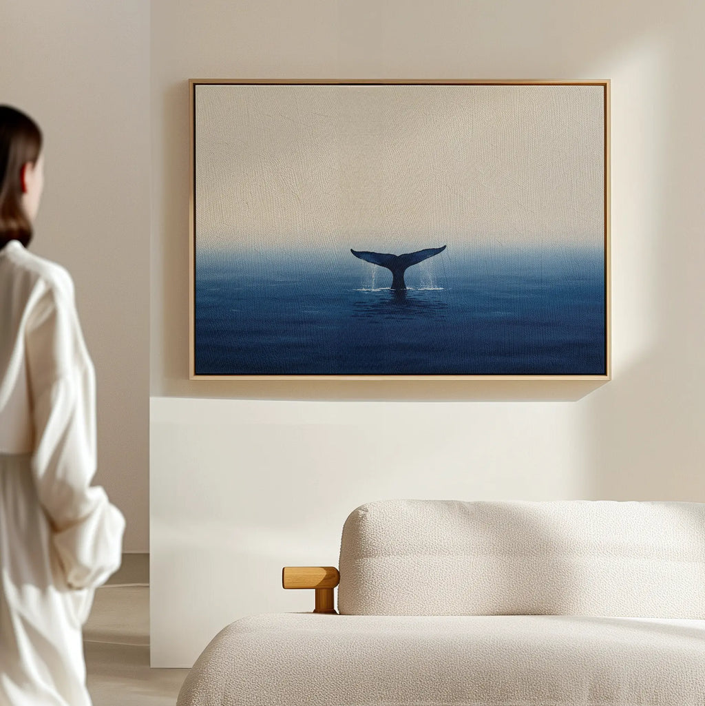 Leviathan's Lullaby – blue botanical canvas wall art print by Aspire Prints