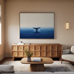 Leviathan's Lullaby – blue botanical canvas wall art print by Aspire Prints