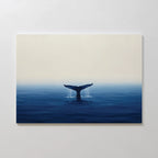 Leviathan's Lullaby – blue botanical canvas wall art print by Aspire Prints