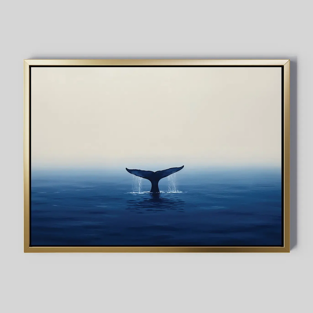 Leviathan's Lullaby – blue botanical canvas wall art print by Aspire Prints