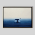 Leviathan's Lullaby – blue botanical canvas wall art print by Aspire Prints