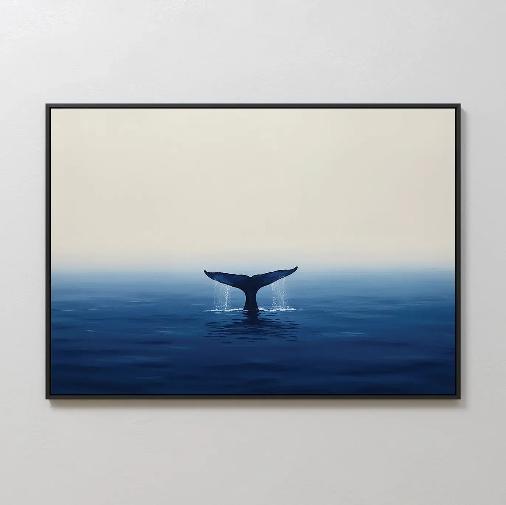 Leviathan's Lullaby – blue botanical canvas wall art print by Aspire Prints