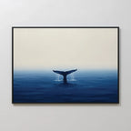 Leviathan's Lullaby – blue botanical canvas wall art print by Aspire Prints