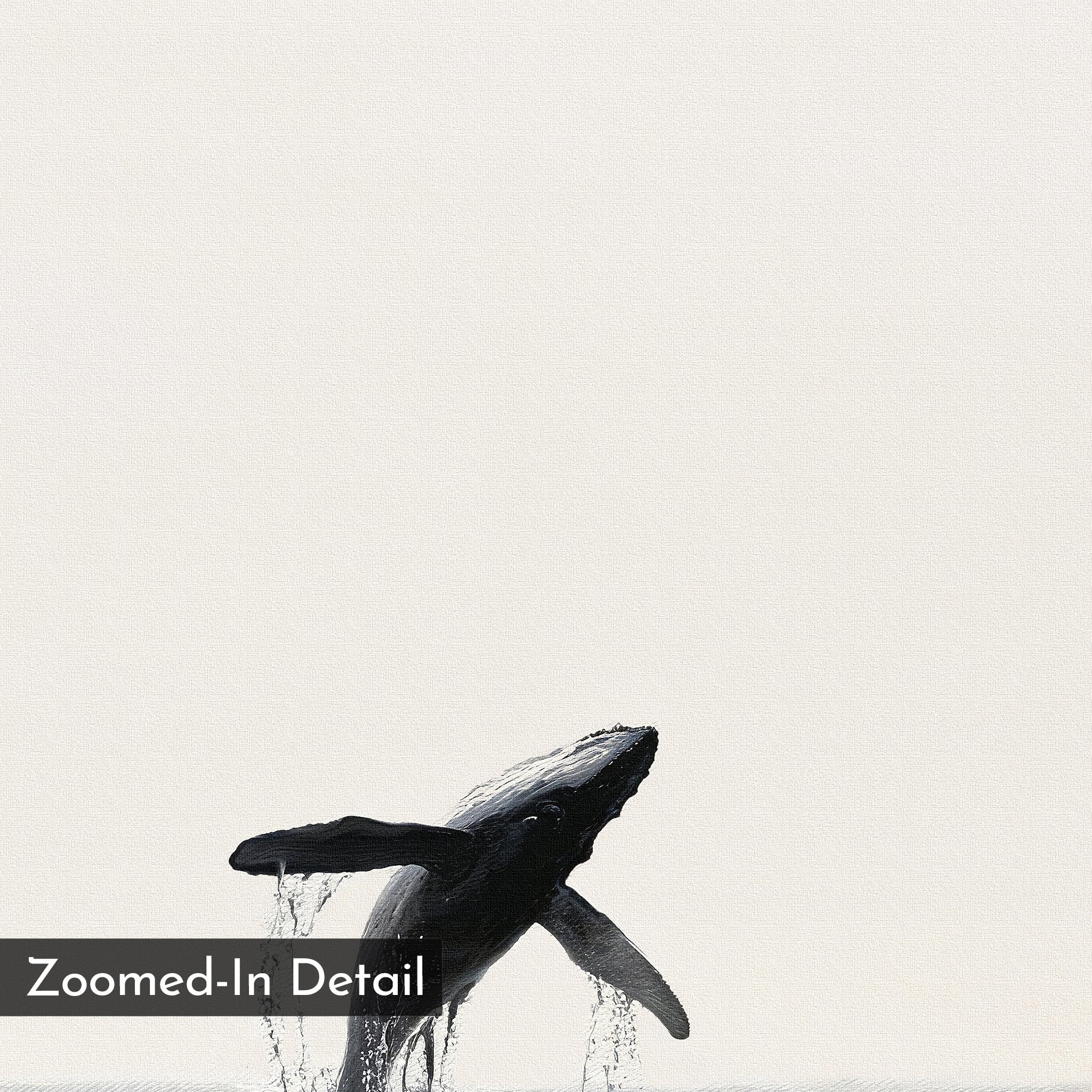Whisper of the Deep – neutral-toned wildlife canvas wall art print by Aspire Prints