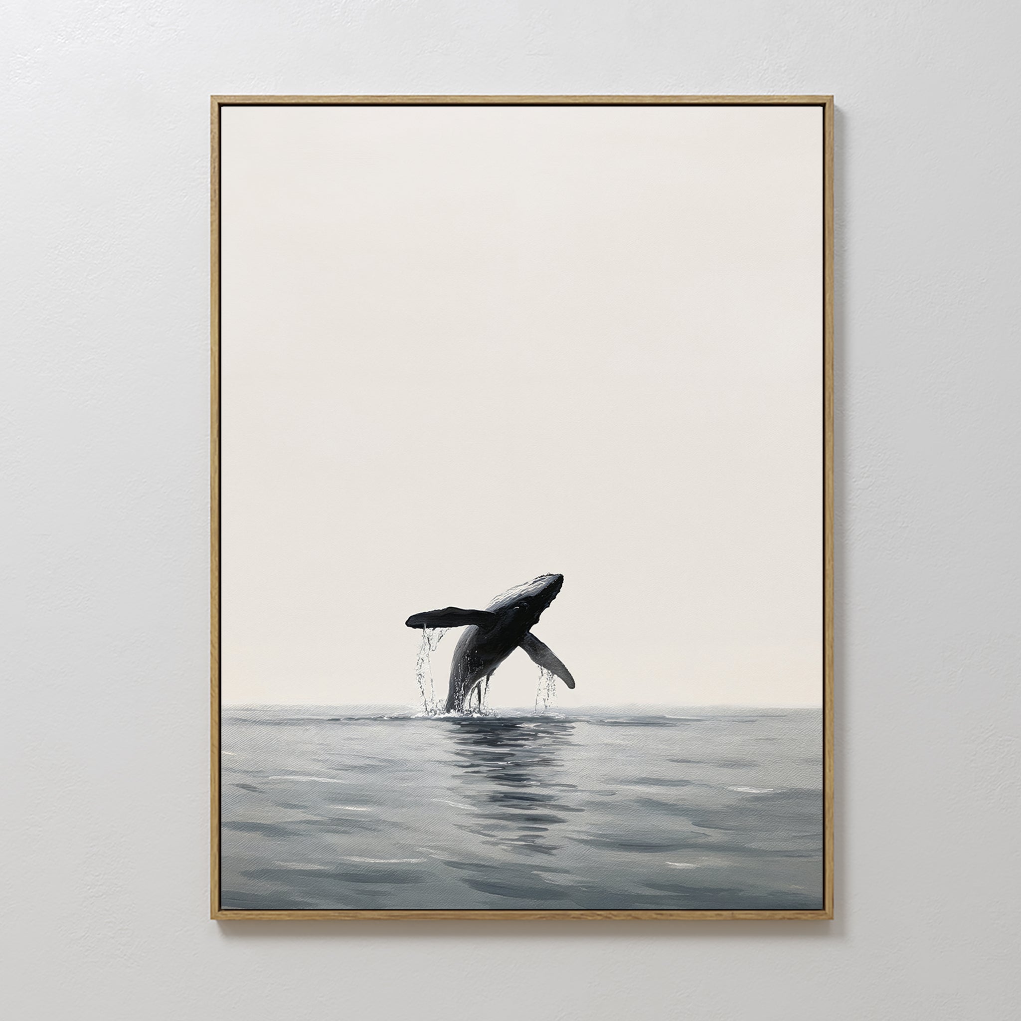 Whisper of the Deep – neutral-toned wildlife canvas wall art print by Aspire Prints