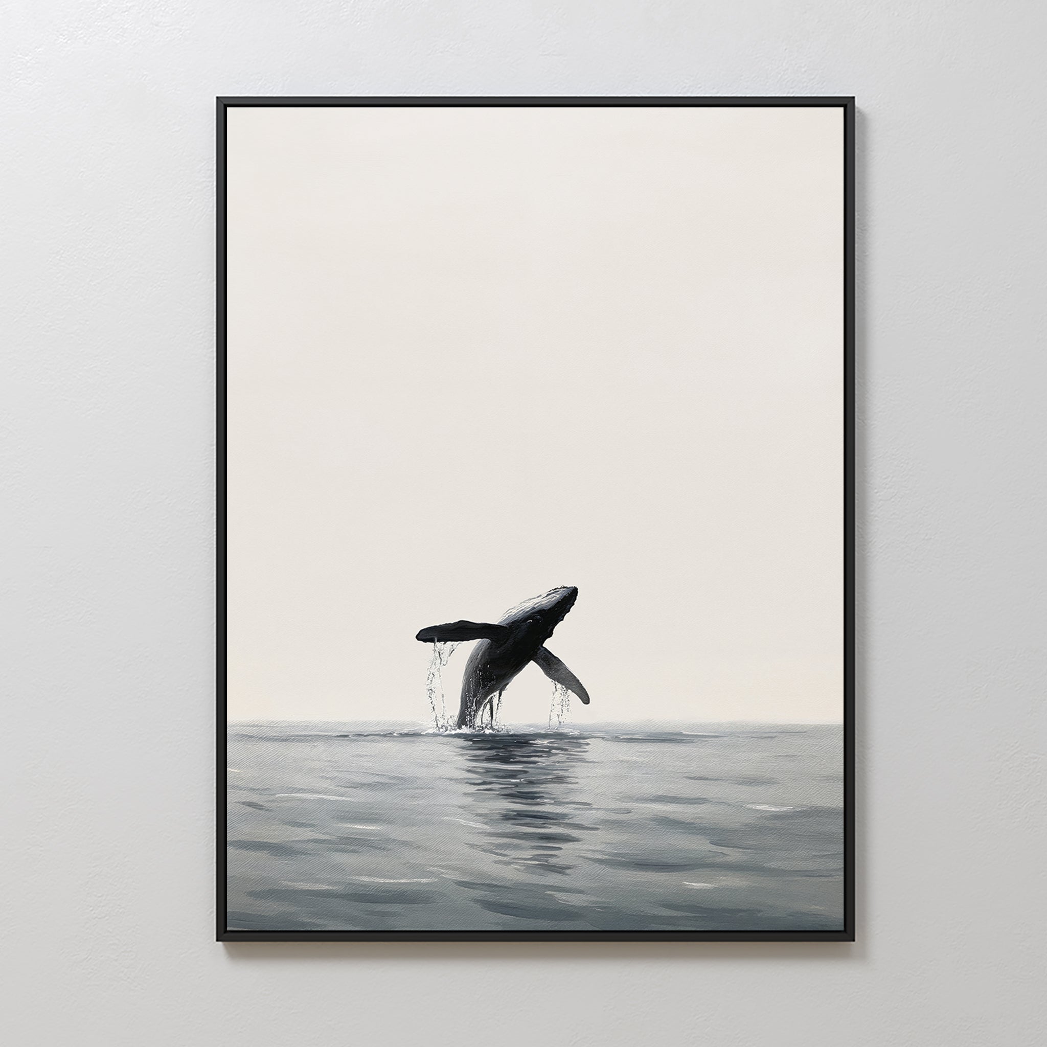 Whisper of the Deep – neutral-toned wildlife canvas wall art print by Aspire Prints