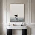 Whisper of the Deep – neutral-toned wildlife canvas wall art print by Aspire Prints