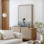 Whisper of the Deep – neutral-toned wildlife canvas wall art print by Aspire Prints