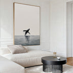 Whisper of the Deep – neutral-toned wildlife canvas wall art print by Aspire Prints