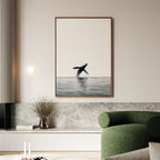 Whisper of the Deep – neutral-toned wildlife canvas wall art print by Aspire Prints