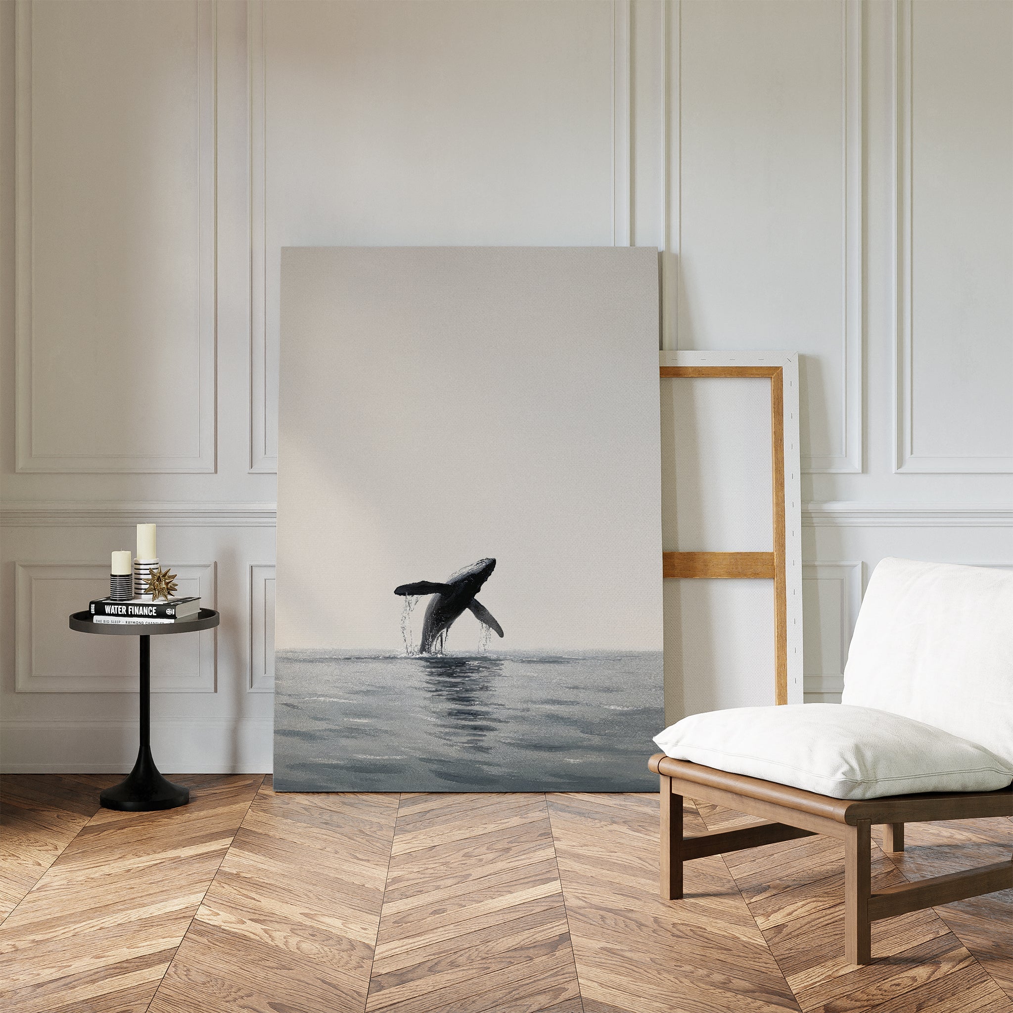 Whisper of the Deep – neutral-toned wildlife canvas wall art print by Aspire Prints