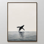 Whisper of the Deep – neutral-toned wildlife canvas wall art print by Aspire Prints