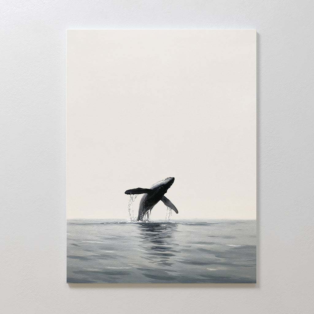 Whisper of the Deep – neutral-toned wildlife canvas wall art print by Aspire Prints