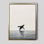 Whisper of the Deep – neutral-toned wildlife canvas wall art print by Aspire Prints