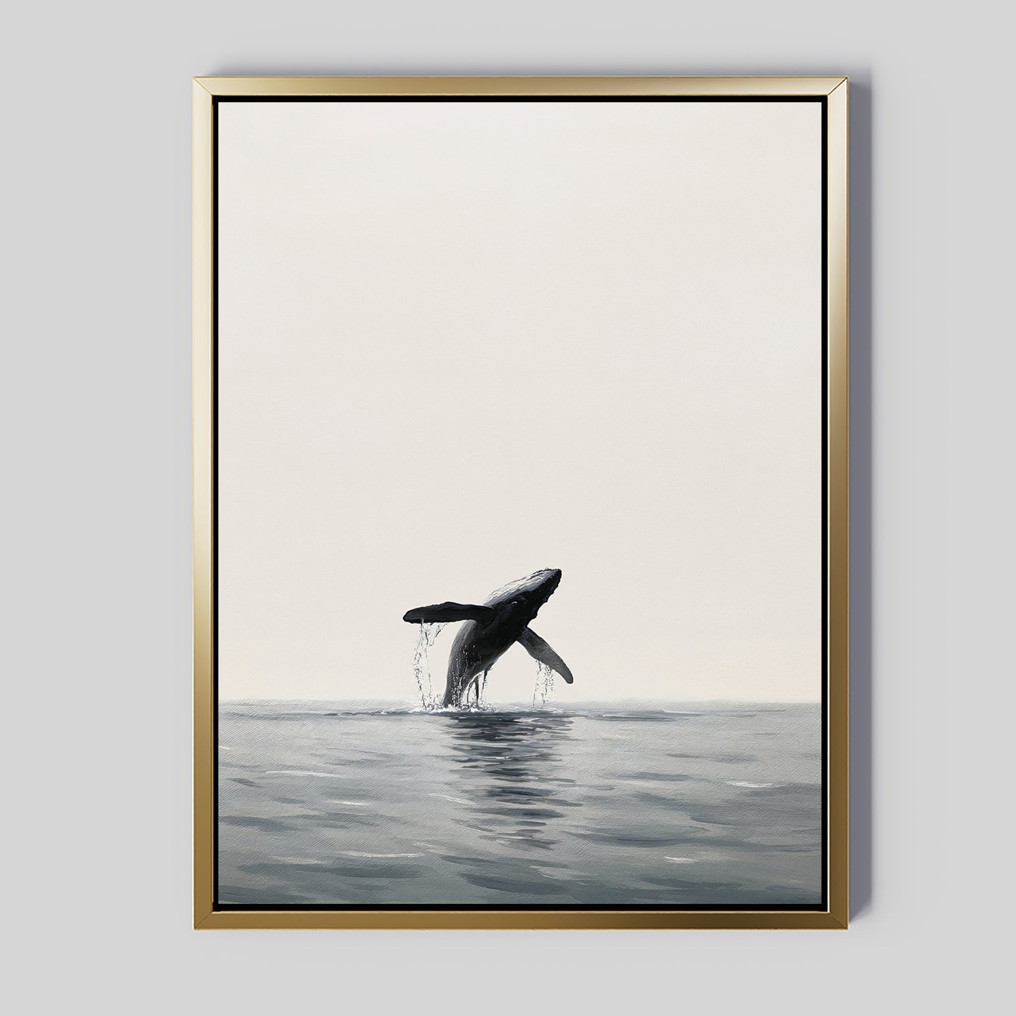 Whisper of the Deep – neutral-toned wildlife canvas wall art print by Aspire Prints