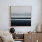 Tide Whisper – blue coastal canvas wall art print by Aspire Prints