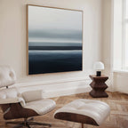 Tide Whisper – blue coastal canvas wall art print by Aspire Prints