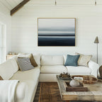 Whispering Tides – blue coastal canvas wall art print by Aspire Prints