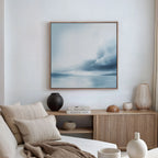 Whispers of the Tide – blue coastal canvas wall art print by Aspire Prints