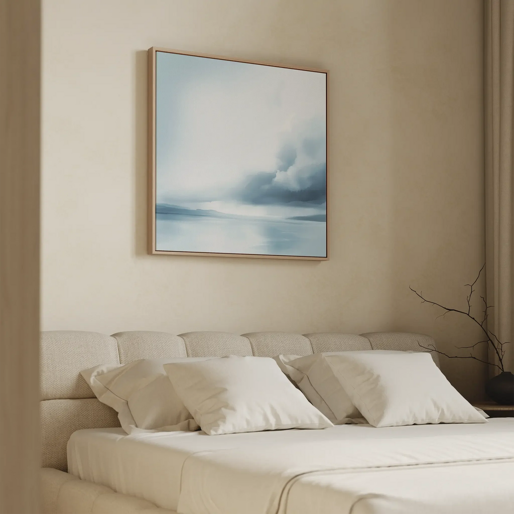 Whispers of the Tide – blue coastal canvas wall art print by Aspire Prints