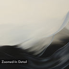 Tides of Whisper – black and white abstract canvas wall art print by Aspire Prints
