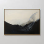 Tides of Whisper – black and white abstract canvas wall art print by Aspire Prints